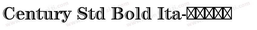 Century Std Bold Ita字体转换